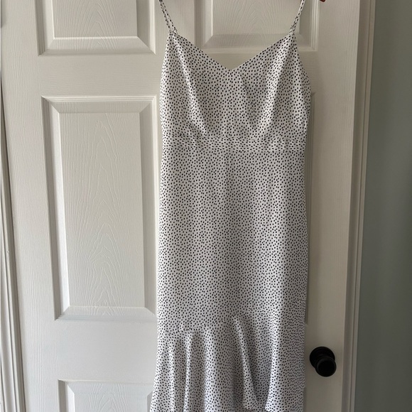 Banana Republic White & Black Polka Dot Midi Dress – Size 6 - Picture 4 of 7